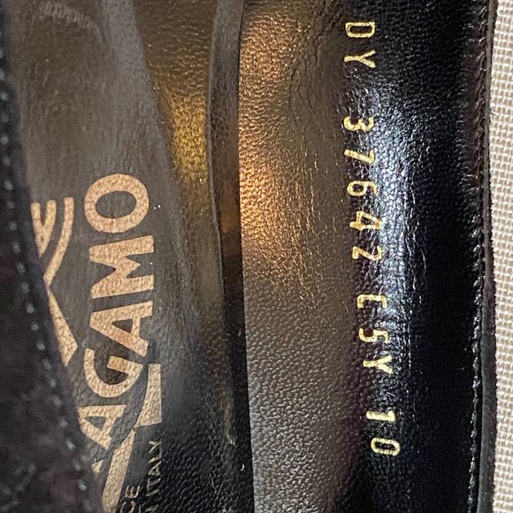 Salvatore Ferragamo Black Suede Smart Kitten Heel - Picture 7 of 7